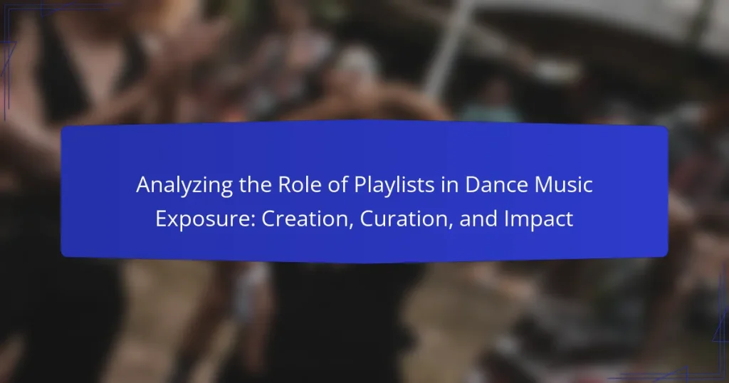 Analyzing the Role of Playlists in Dance Music Exposure: Creation, Curation, and Impact