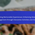 Creating Memorable Experiences: Enhancing Attendee Engagement through Interactive Activities and Visuals