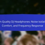 High-Quality DJ Headphones: Noise Isolation, Comfort, and Frequency Response