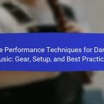 Live Performance Techniques for Dance Music: Gear, Setup, and Best Practices