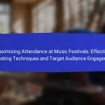 Maximizing Attendance at Music Festivals: Effective Marketing Techniques and Target Audience Engagement