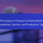 The Impact of Tempo on Dance Music: Guidelines, Genres, and Production Tips