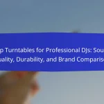 Top Turntables for Professional DJs: Sound Quality, Durability, and Brand Comparison