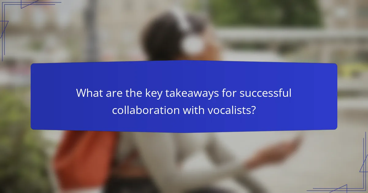 What are the key takeaways for successful collaboration with vocalists?