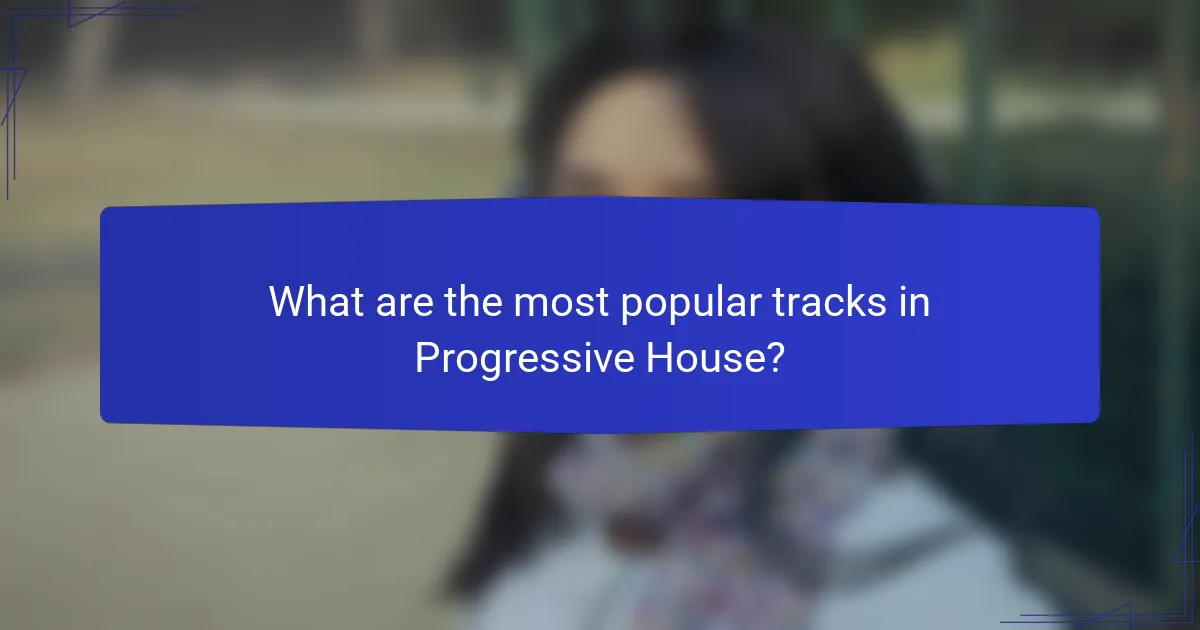What are the most popular tracks in Progressive House?